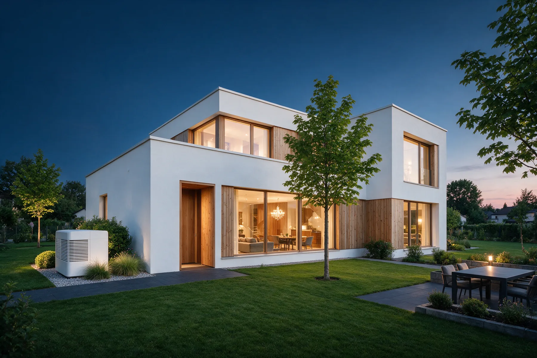 Modernes Einfamilienhaus in Wien mit Wärmepumpe